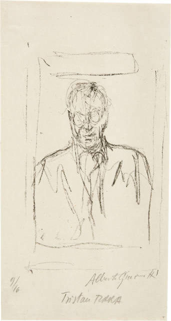Alberto Giacometti : Portrait de Tristan Tzara II, 1949