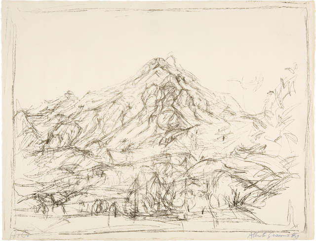 Alberto Giacometti : Pizzo della Margna vu de la maison des ..., 1957