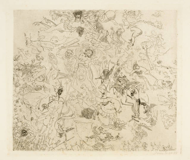 James Ensor : Diables rossant anges et archanges, 1888