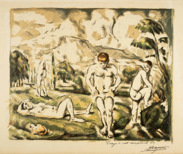 Paul Cezanne : Les baigneurs, grande planche - Les grands ..., 1898