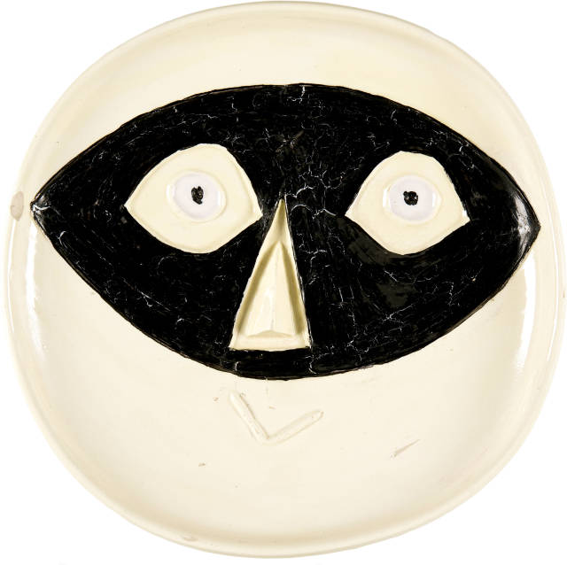 Pablo Picasso : Tête au masque, 1956