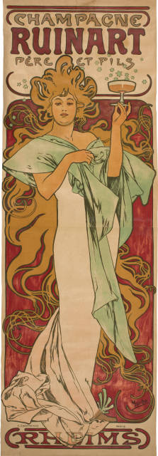 Alfons Maria Mucha : Champagne Ruinart, 1896