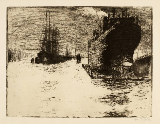 Emil Nolde : Hamburg, Reiherstiegdock, 1910