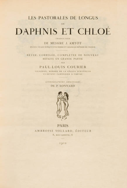 Paul-Louis COURIER - Pastorales de Longus ou Daphnis et Chloé Paul-Louis COURIER - Pastorales de Longus ou Daphnis et Chloé