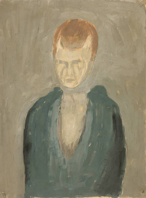 Otto Meyer-Amden : Halbbildnis eines stehendes Mannes, Circa 1913