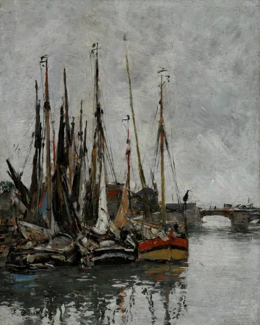 Eugène Boudin : Port de Trouville, Circa 1893