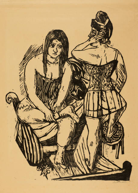 Max Beckmann : Bei der Toilette, 1923