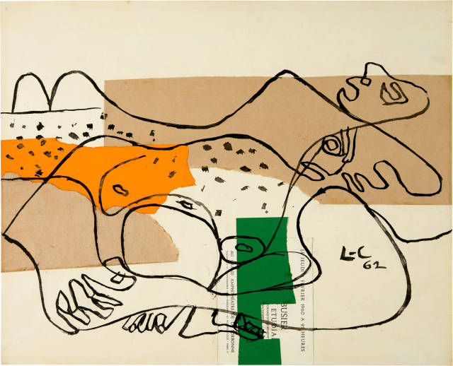 Le Corbusier : Deux nus féminins étendus, mains croisées, 1962