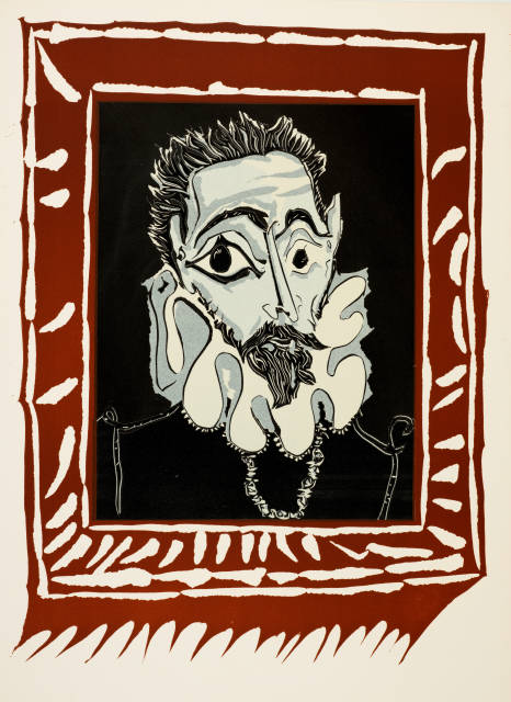 Pablo Picasso : Portrait d'homme à la fraise, Mougins, 9 April 1962