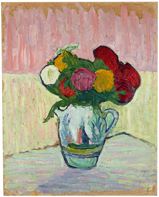 Cuno Amiet : Stillleben mit Ranunkeln (recto) - ..., Circa 1908