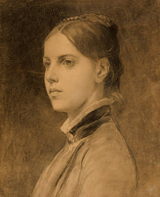 Albert Anker : Bildnis einer jungen Frau, 1886