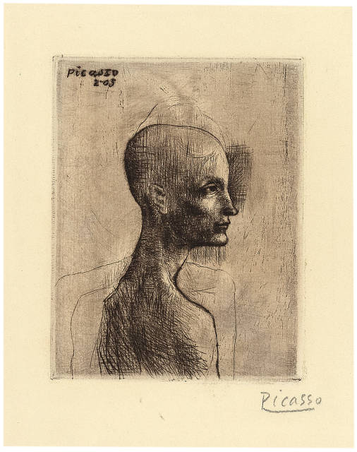 Pablo Picasso : Buste d'homme, Paris, February 1905