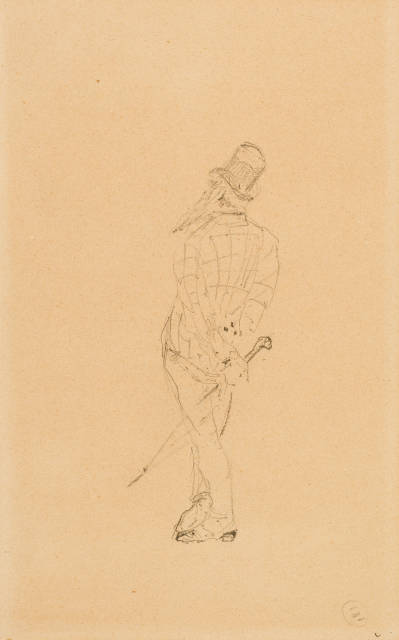Henri de Toulouse-Lautrec : Gentleman (recto) - Étude de cheval et ..., Circa 1872-1893