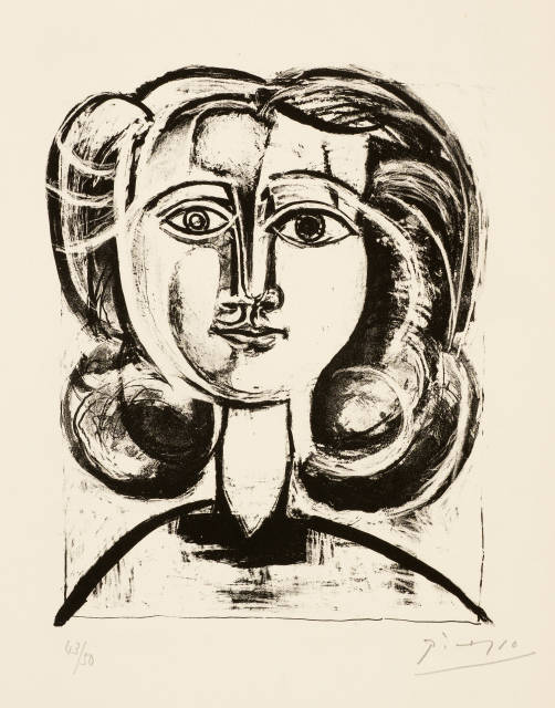 Pablo Picasso : Tête de jeune fille, 17 December 1945
