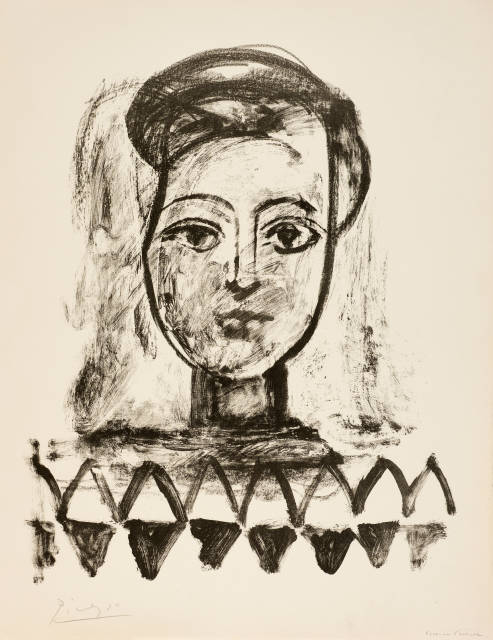 Pablo Picasso : Jeune femme au corsage à triangles, 18 May 1947