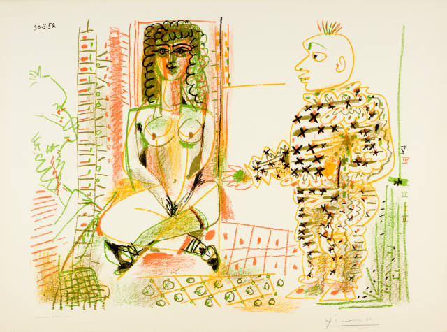 Pablo Picasso : Le peintre et son modèle, Vallauris, 30 March 1954