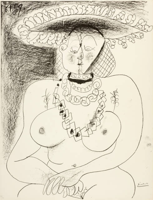 Pablo Picasso : La fille au chapeau, Cannes, 6 January 1959