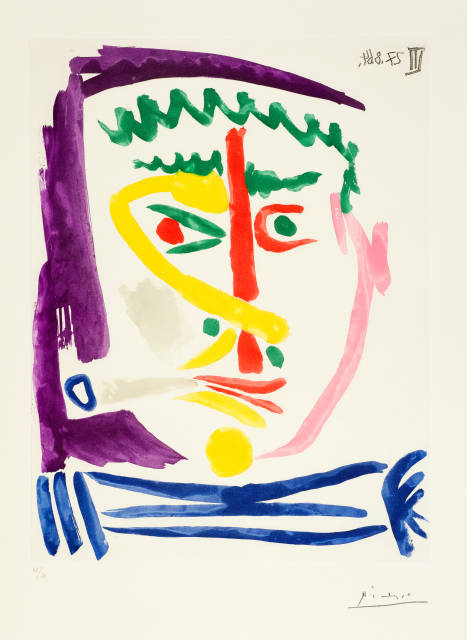 Pablo Picasso : Fumeur. III, Mougins, 27 August 1964