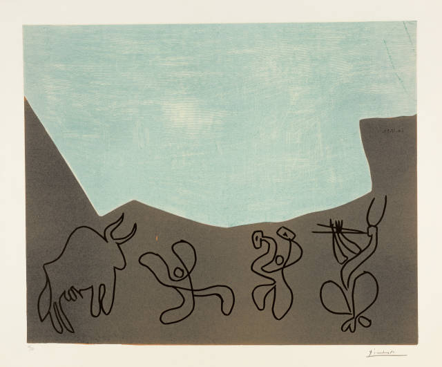 Pablo Picasso : Bacchanale au taureau, Cannes, 30 November 1959