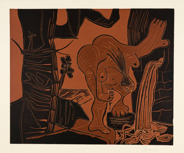 Pablo Picasso : Femme à la source, Mougins, 20 April 1962