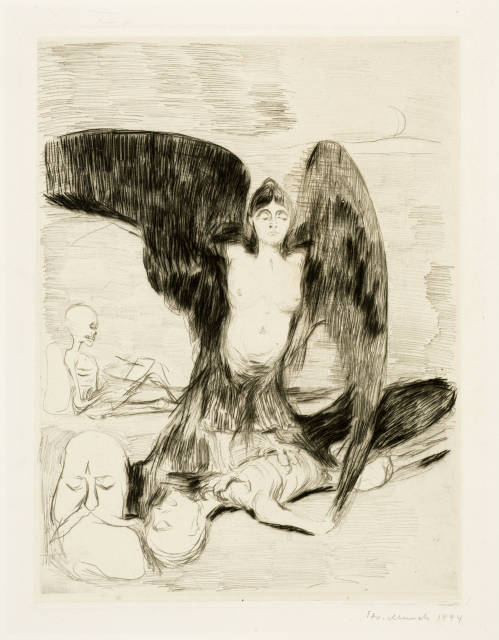 Edvard Munch : Harpyie - Harpy, 1894
