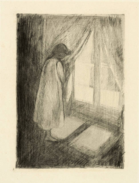 Edvard Munch : Das Mädchen am Fenster - The Girl at the ..., 1894