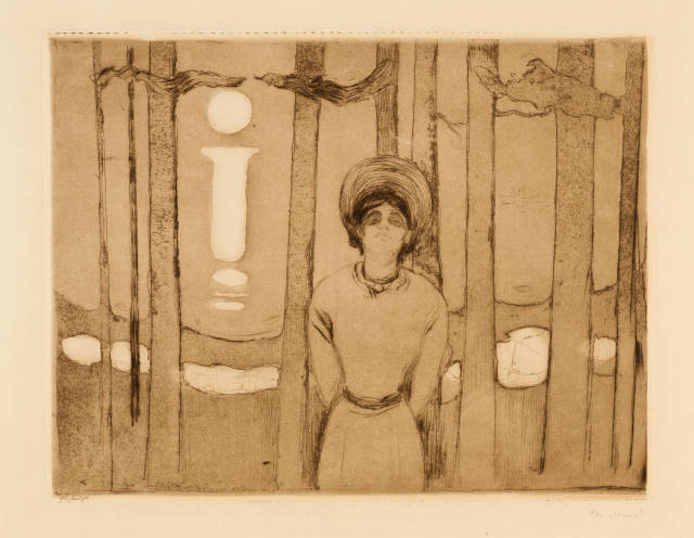 Edvard Munch : Sommernacht. Die Stimme - Summer Night. The ..., 1894