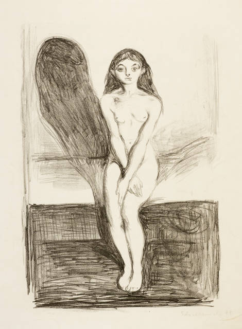 Edvard Munch  : Pubertät - Puberty , 1894