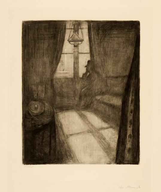 Edvard Munch : Mondschein. Nacht in Saint-Cloud - Moonlight...., 1895