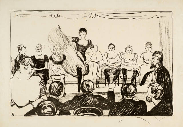 Edvard Munch  : Tingeltangel - Tingletangle , 1895