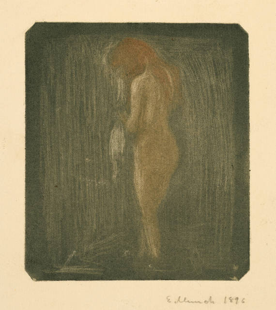 Edvard Munch : Stehender weiblicher Akt - Standing Nude, 1896