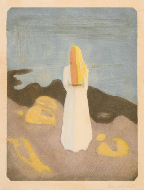 Edvard Munch  : Junge Frau am Strand - Young Woman on the  ..., 1896