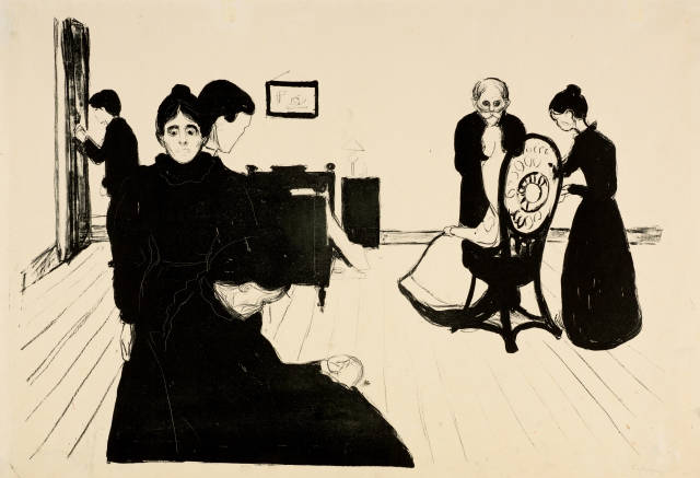 Edvard Munch : Der Tod im Krankenzimmer - Death in the ..., 1896