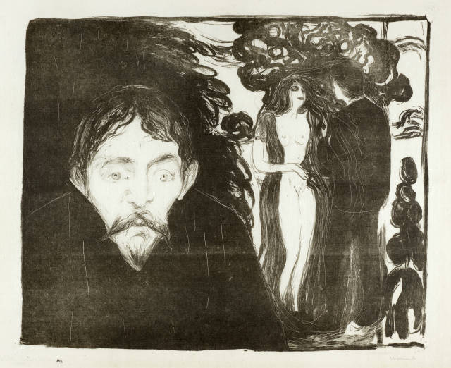 Edvard Munch : Eifersucht II - Jealousy II, 1896
