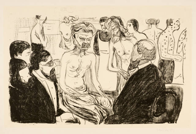 Edvard Munch : In der Klinik - In the Hospital, 1896