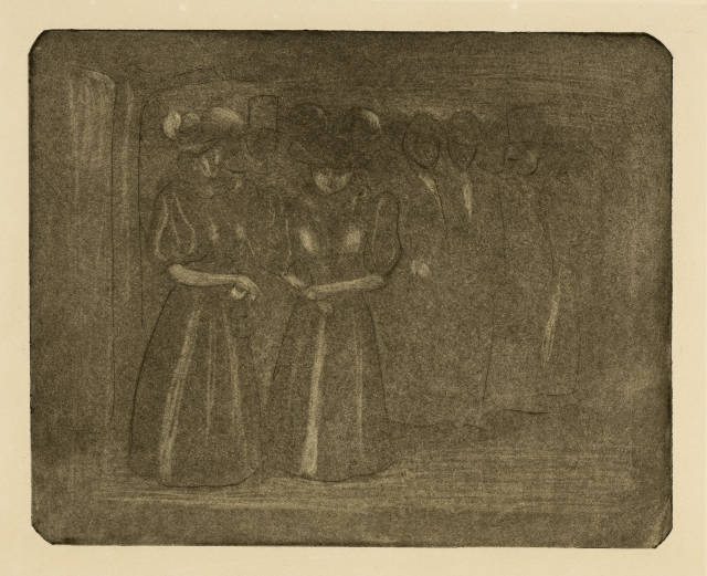 Edvard Munch : Nächtliche Strassenszene - Street Scene at ..., 1897