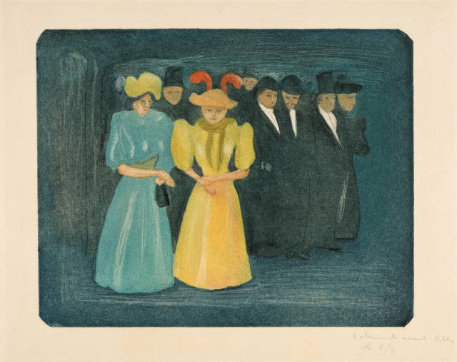 Edvard Munch  : Nächtliche Strassenszene - Street Scene at  ..., 1897