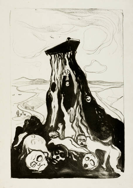 Edvard Munch : Trauermarsch - Funeral March, 1897