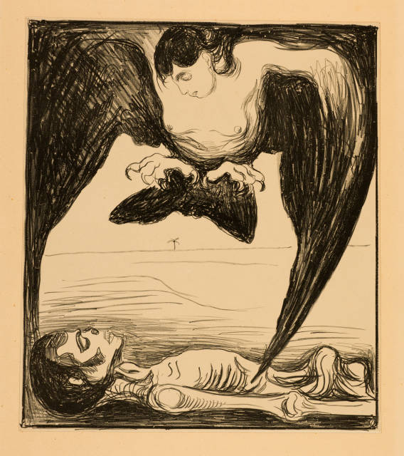Edvard Munch : Harpyie - Harpy, 1899