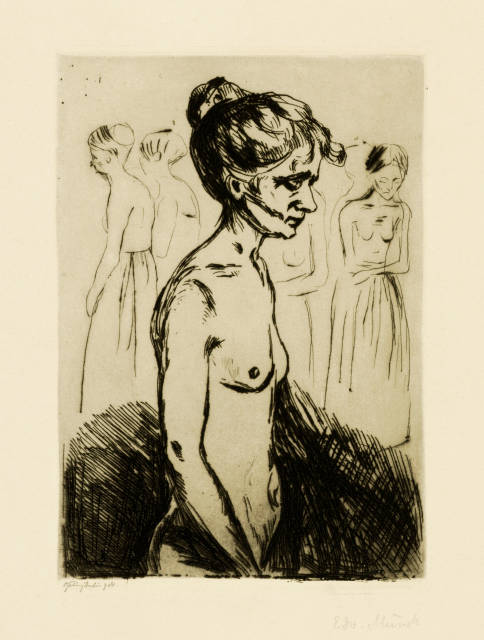 Edvard Munch : Alte Frauen im Krankenhaus - Old Woman in ..., 1902