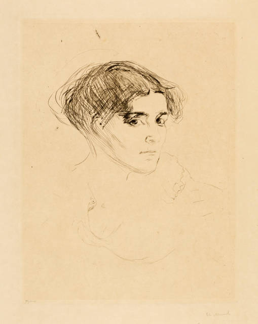Edvard Munch : Frauenkopf - Woman's Head, 1902