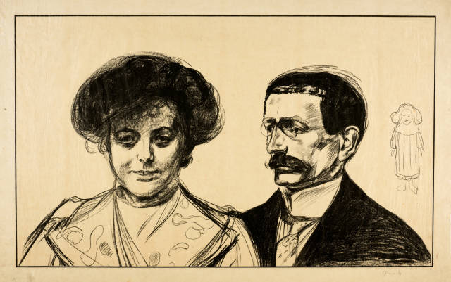 Edvard Munch  : Anna und Walter Leistikow  , 1902 