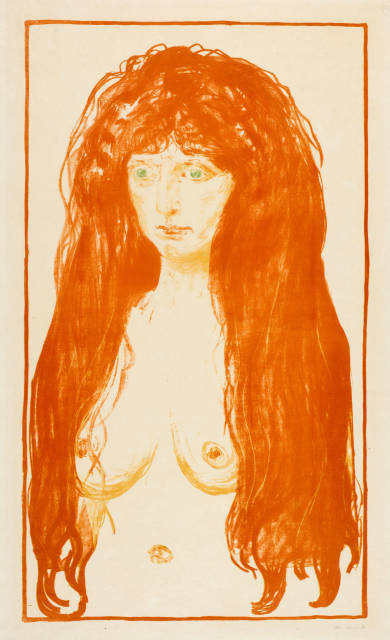 Edvard Munch : Weib mit rotem Haar und grünen Augen. Die S�..., 1902