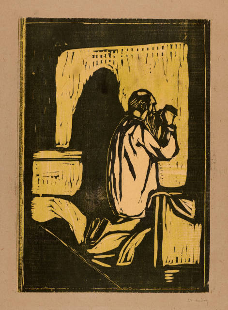 Edvard Munch : Gebet des alten Mannes - Old Man Praying, 1902