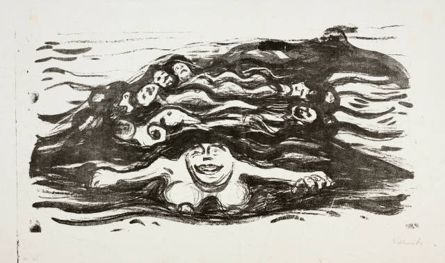 Edvard Munch : Karikatur: Der Sumpf - Caricature: The Swamp, 1903
