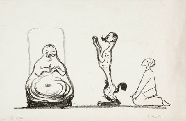 Edvard Munch : Karikatur: Der Pudel und der (das) Frosch-..., 1903