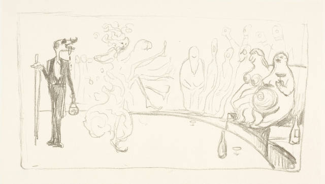 Edvard Munch : Burleske Tanzsszene - Burlesque Dance Scene, 1905