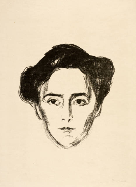 Edvard Munch : Frau Schwarz - Mrs Schwarz, 1906