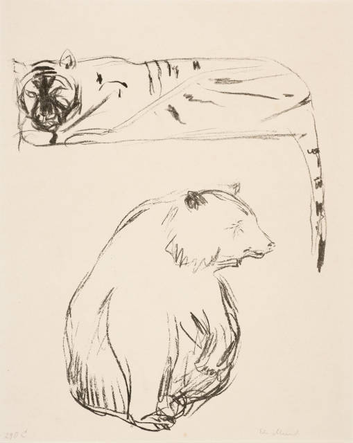 Edvard Munch : Tiger und Bär - Tiger and Bear, 1908-1909
