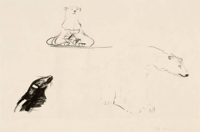 Edvard Munch : Seehund und Eisbär - Seal and Polar Bear, 1908-1909
